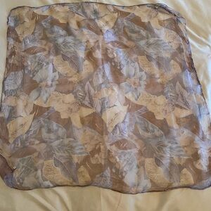 3 for 15$! Floral Blue and Blue Square Neck Sheer Scarf